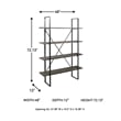 Signature Design by Ashley Gilesgrove 4 Shelf Bookcase in Gray and Black