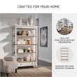Signature Design by Ashley Realyn 4 Shelf Bookcase in Antique White and Brown