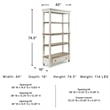 Signature Design by Ashley Realyn 4 Shelf Bookcase in Antique White and Brown