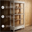 Signature Design by Ashley Realyn 4 Shelf Bookcase in Antique White and Brown