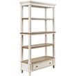 Signature Design by Ashley Realyn 4 Shelf Bookcase in Antique White and Brown