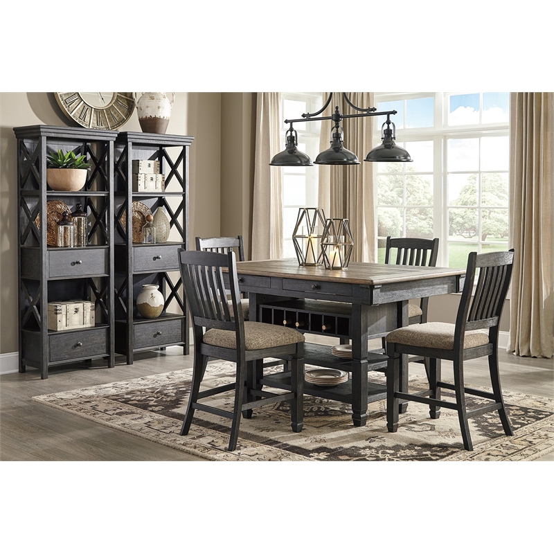 Signature Design by Ashley Tyler Creek 3 Shelf Bookcase in Black and Gray