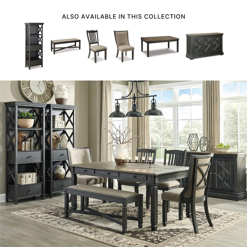Signature Design by Ashley Tyler Creek 3 Shelf Bookcase in Black and Gray