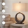 Ashley Furniture Saria Aluminum Table Lamp in Antique Silver