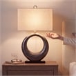 Ashley Furniture Saria Aluminum Table Lamp in Antique Silver