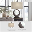 Ashley Furniture Saria Aluminum Table Lamp in Antique Silver