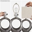 Ashley Furniture Saria Aluminum Table Lamp in Antique Silver