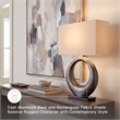 Ashley Furniture Saria Aluminum Table Lamp in Antique Silver