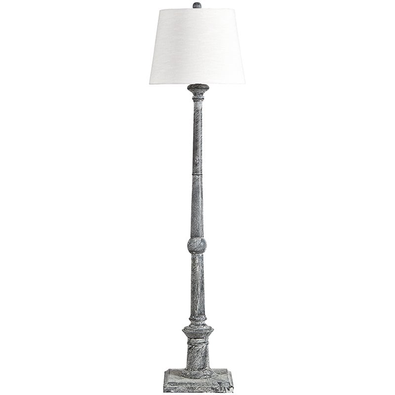 Ashley Furniture Zimba Metal Floor Lamp in Antique Gray L328601