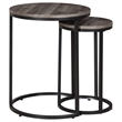 Ashley Briarsboro 2 Piece Nesting End Table Set in Gray and Black