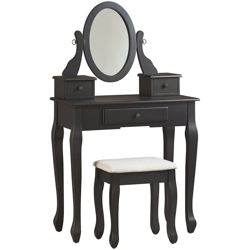 Ashley Huey Vineyard 3 Piece Bedroom Vanity Set In Black