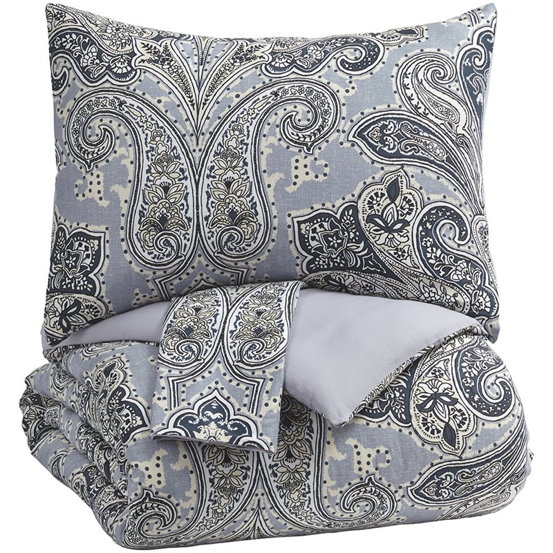 Ashley Furniture Susannah 3 Piece Paisley King Comforter Set In