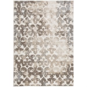 ashley jiro area rug in brown and cream
