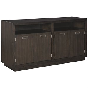 ashley furniture hyndell 4 door server in dark brown