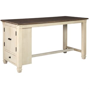 ashley furniture bolanburg counter height dining table in antique white and oak