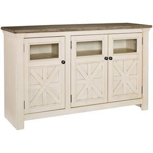 ashley bolanburg tv stand in antique white and weathered gray