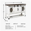 Signature Design by Ashley Valebeck 4 Door Server in White and Brown