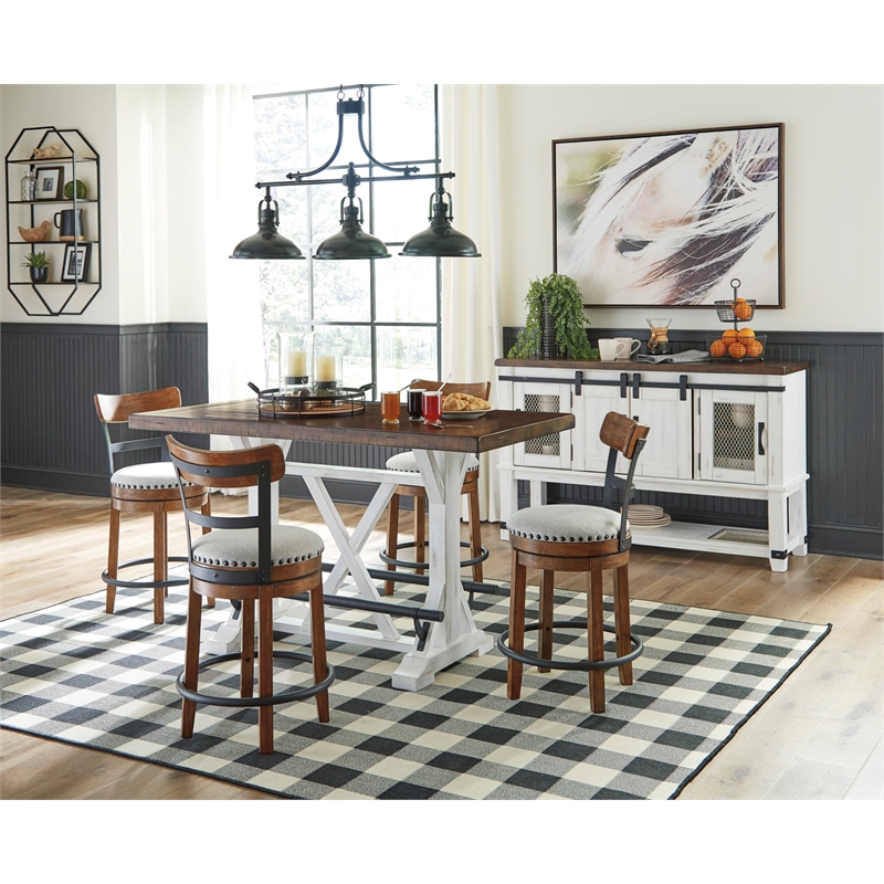 Signature Design by Ashley Valebeck 4 Door Server in White and Brown