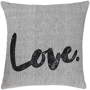 ashley mattia love woven throw pillow in white and black