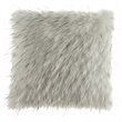 Ashley Calisa Faux Fur Throw Pillow in White and Black