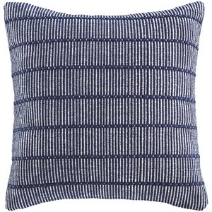 ashley rabia stripe hand woven throw pillow in navy and white