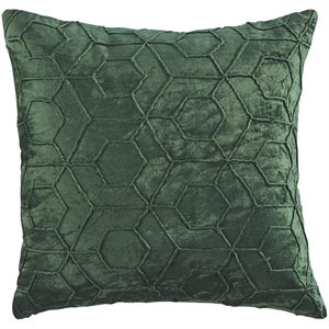 ashley ditman hexagon throw pillow in emerald