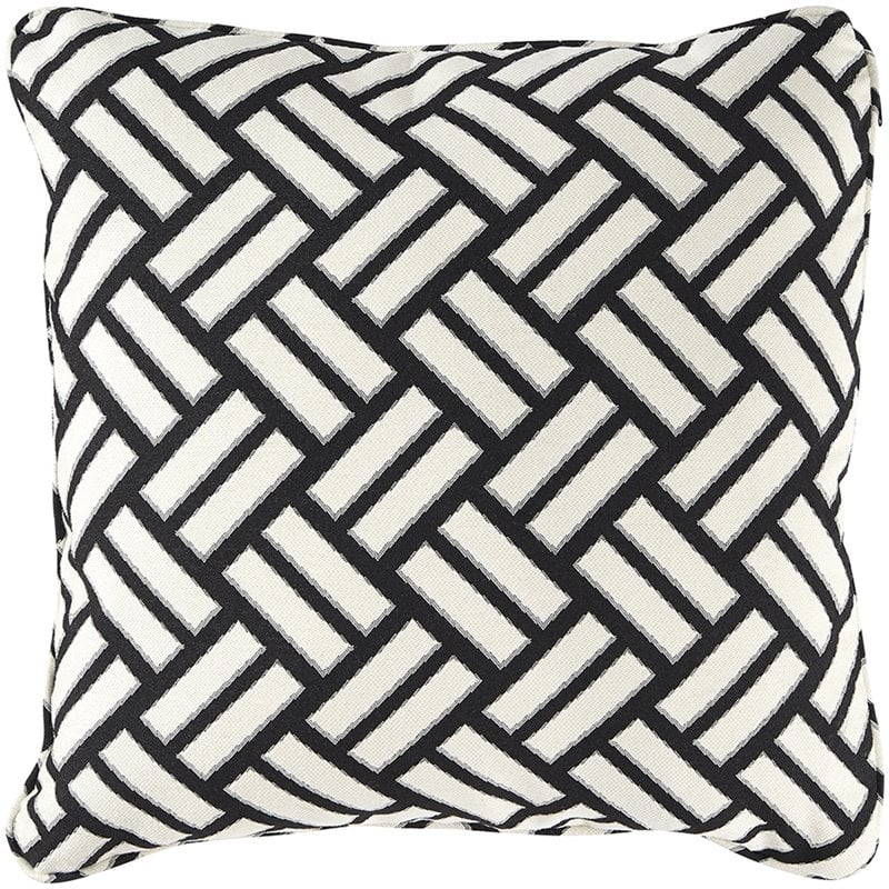 black geometric throw pillows