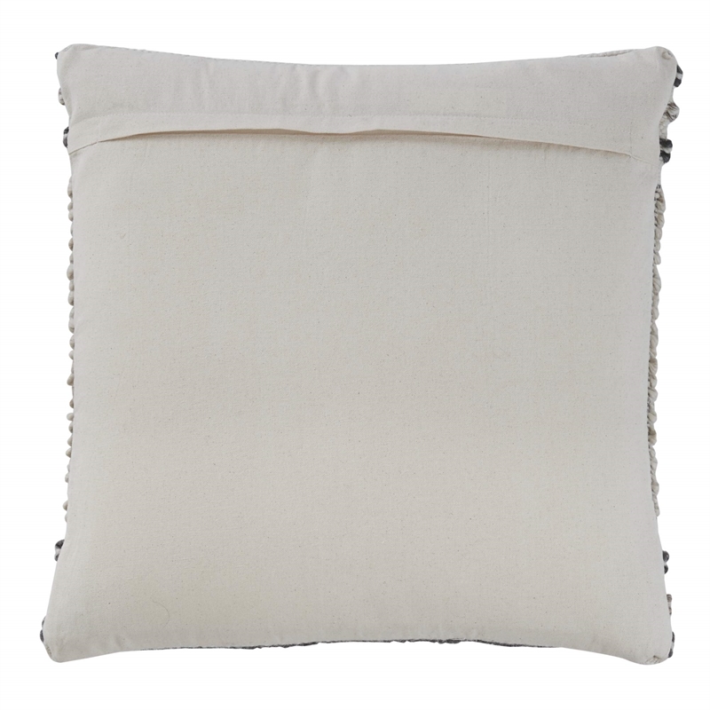 Ashley Ricker Diamond Hand Woven Throw Pillow in Gray and Cream