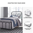 Ashley Furniture Nashburg Steel Metal Spindle Frame Twin Bed in Matte Black