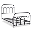 Ashley Furniture Nashburg Steel Metal Spindle Frame Twin Bed in Matte Black