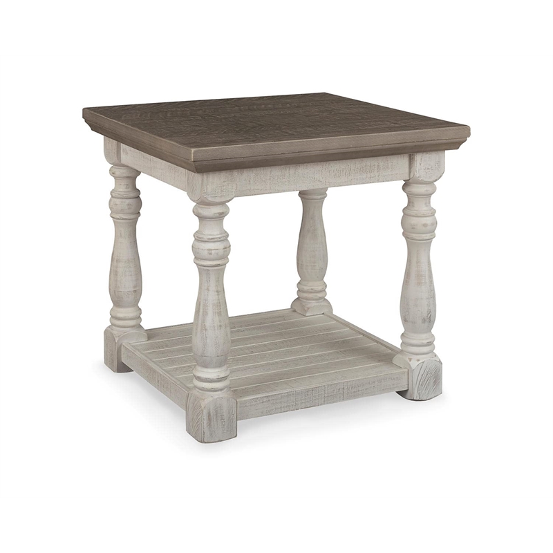 Signature Design by Ashley Havalance End Table in Gray and White