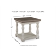 Signature Design by Ashley Havalance End Table in Gray and White