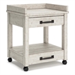 Ashley Furniture Carynhurst 2 Drawer Mobile Printer Stand in Whitewash