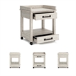 Ashley Furniture Carynhurst 2 Drawer Mobile Printer Stand in Whitewash