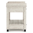 Ashley Furniture Carynhurst 2 Drawer Mobile Printer Stand in Whitewash