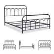 Ashley Furniture Nashburg Steel Metal Spindle Frame Queen Bed in Matte Black