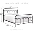 Ashley Furniture Nashburg Steel Metal Spindle Frame Queen Bed in Matte Black