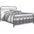 Ashley Furniture Nashburg Steel Metal Spindle Frame Queen Bed in Matte Black