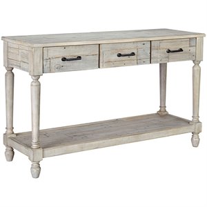 ashley furniture shawnalore 3 drawer console table in whitewash
