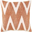 Ashley Furniture Carlina Chevron Throw Pillow in Orange and White