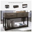 Signature Design by Ashley Johurst 2 Drawer Console Table in Grayish Brown