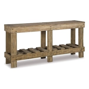 Ashley Susandeer Console Table in Light Brown