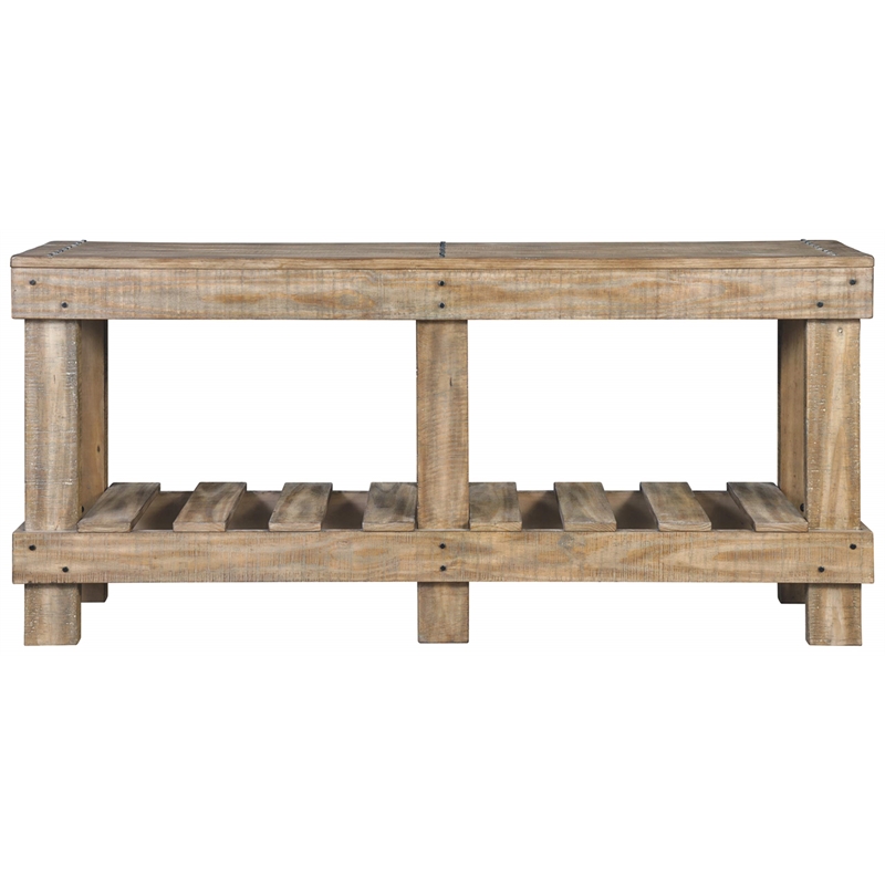 Ashley Susandeer Console Table in Light Brown