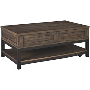 ashley furniture johurst lift top coffee table in grayish brown