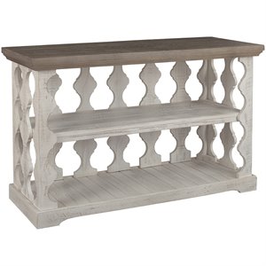 ashley furniture havalance console table in gray and white