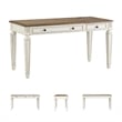 Ashley Furniture Realyn 2 Drawer Lift Top Writing Desk in White and Brown