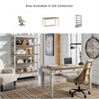 Ashley Furniture Realyn 2 Drawer Lift Top Writing Desk in White and Brown