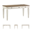 Ashley Furniture Realyn 2 Drawer Lift Top Writing Desk in White and Brown