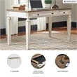 Ashley Furniture Realyn 2 Drawer Lift Top Writing Desk in White and Brown