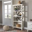Ashley Furniture Carynhurst 4 Shelf Crossbuck Bookcase in Whitewash